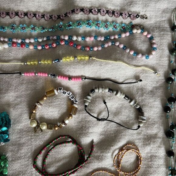 Lot Mixed Beads, Glitters, Jewelry Making set, Necklaces, Bracelets, Pearls - Picture 7 of 8